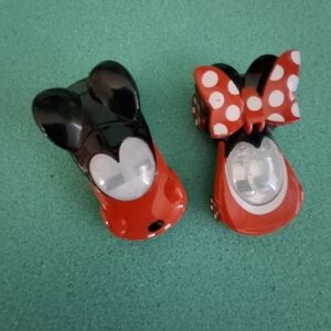 Minnie & Mickey Red and Black Hot Wheels Cars